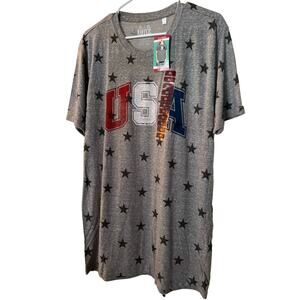 NWT USA Cuff Sleeve Tee